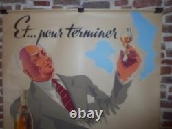 Authentique Affiche Ancienne Armagnac Barnabe
