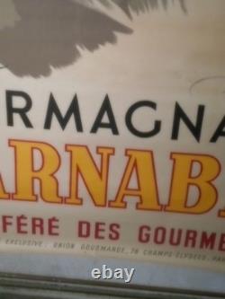 Authentique Affiche Ancienne Armagnac Barnabe