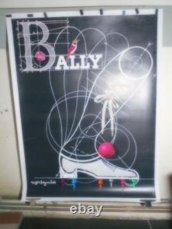 Authentique Affiche Ancienne Bally Par Roger Bezombes