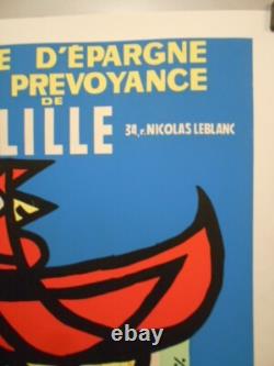 Authentique Affiche Ancienne Caisse D'epargne Et De Prevoyance A Lille