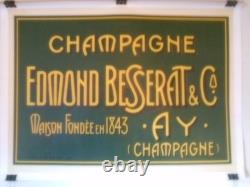 Authentique Affiche Ancienne Champagne Edmond Besserat A Ay (champagne)