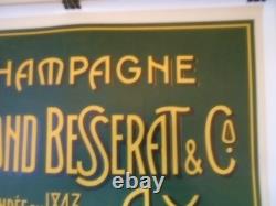 Authentique Affiche Ancienne Champagne Edmond Besserat A Ay (champagne)