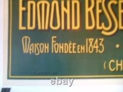 Authentique Affiche Ancienne Champagne Edmond Besserat A Ay (champagne)