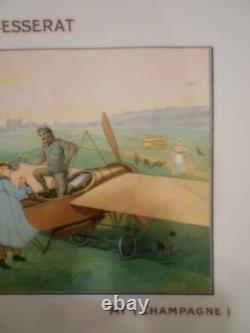 Authentique Affiche Ancienne Champagne Edouard Besserat Ay (champagne)