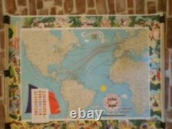 Authentique Affiche Ancienne Compagnie Generale Transatlantique