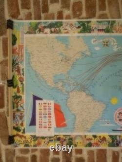 Authentique Affiche Ancienne Compagnie Generale Transatlantique