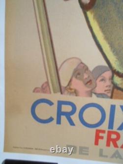 Authentique Affiche Ancienne Croix Rouge Francaise