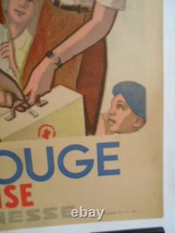 Authentique Affiche Ancienne Croix Rouge Francaise
