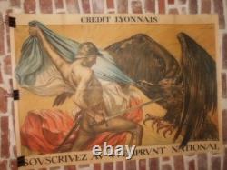 Authentique Affiche Ancienne D'emprunt Credit Lyonnais