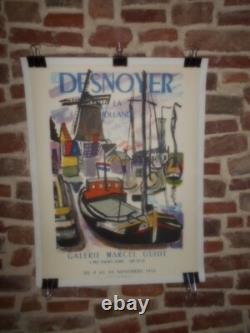 Authentique Affiche Ancienne Desnoyer La Hollande