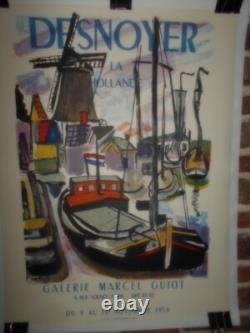 Authentique Affiche Ancienne Desnoyer La Hollande