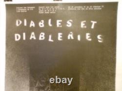 Authentique Affiche Ancienne Diables Et Diableries Exposition De Gravures