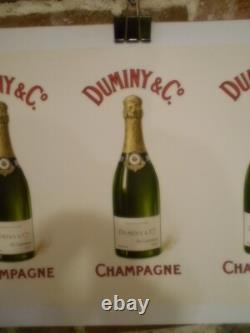Authentique Affiche Ancienne Duminy Et Cie 3 Bouteille