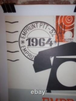 Authentique Affiche Ancienne Emprunt 5% Ptt 1964