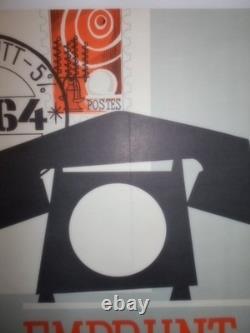 Authentique Affiche Ancienne Emprunt 5% Ptt 1964