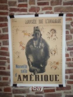 Authentique Affiche Ancienne Ethnographie