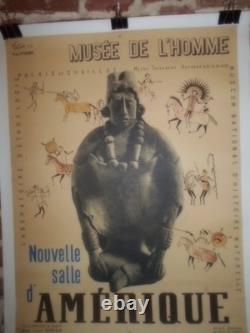Authentique Affiche Ancienne Ethnographie