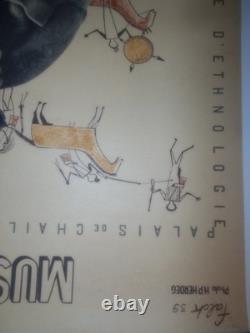Authentique Affiche Ancienne Ethnographie