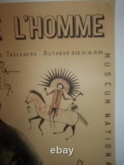 Authentique Affiche Ancienne Ethnographie