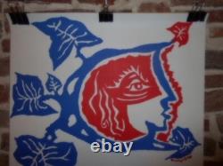 Authentique Affiche Ancienne Exposition Lurcat Du 7 Janvier Au 15 Fevrier 1976