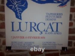 Authentique Affiche Ancienne Exposition Lurcat Du 7 Janvier Au 15 Fevrier 1976