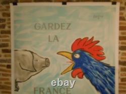 Authentique Affiche Ancienne Gardez La France Propre Par Raymond Savignac