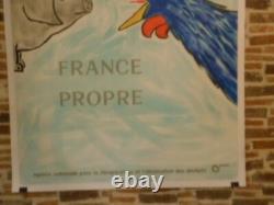 Authentique Affiche Ancienne Gardez La France Propre Par Raymond Savignac