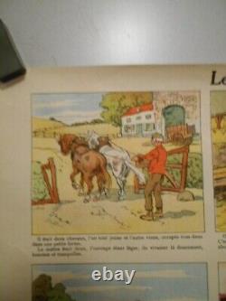 Authentique Affiche Ancienne Genre Agricole Le Vieux Cheval Sage