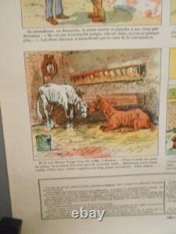 Authentique Affiche Ancienne Genre Agricole Le Vieux Cheval Sage