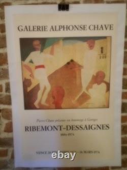 Authentique Affiche Ancienne Georges Ribemont-dessaignes