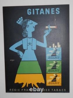 Authentique Affiche Ancienne Gitanes Par Raymond Savignac