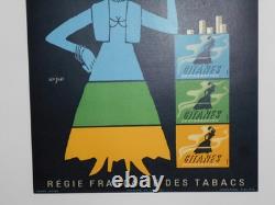 Authentique Affiche Ancienne Gitanes Par Raymond Savignac