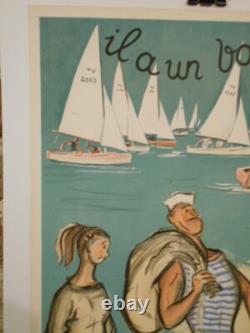 Authentique Affiche Ancienne IL A Un Vaurien