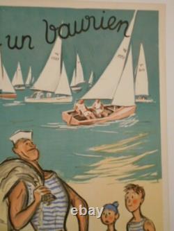 Authentique Affiche Ancienne IL A Un Vaurien
