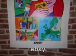 Authentique Affiche Ancienne Inter Rail Sncf