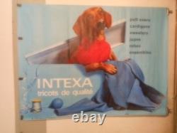 Authentique Affiche Ancienne Intexa Tricots De Qualite
