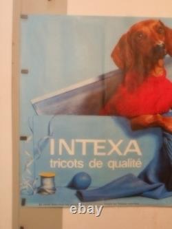 Authentique Affiche Ancienne Intexa Tricots De Qualite