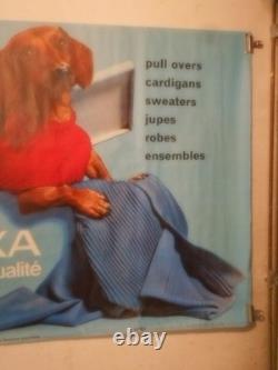 Authentique Affiche Ancienne Intexa Tricots De Qualite