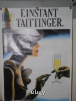 Authentique Affiche Ancienne L'instant Taittinger