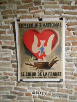 Authentique Affiche Ancienne Le Secours National
