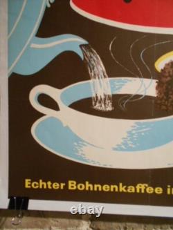 Authentique Affiche Ancienne Mawwell Express Kaffee
