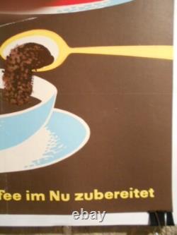 Authentique Affiche Ancienne Mawwell Express Kaffee
