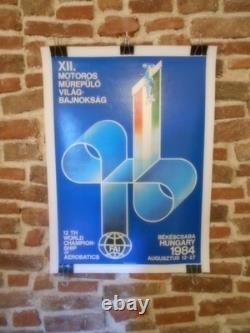 Authentique Affiche Ancienne Meeting Aerien De 1984 En Hongrie