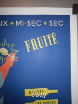 Authentique Affiche Ancienne Oenologie Productions Rene Medeville