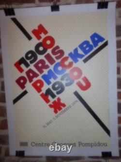 Authentique Affiche Ancienne Paris Moscou 1930 31 Mai 5 Novembre 1979
