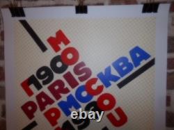 Authentique Affiche Ancienne Paris Moscou 1930 31 Mai 5 Novembre 1979