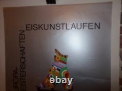 Authentique Affiche Ancienne Patinage Artistique A Cologne En 1973