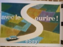 Authentique Affiche Ancienne Prevention Routiere La Route Est A Vous