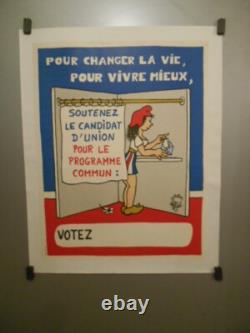Authentique Affiche Ancienne Propagande Politique