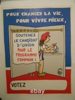 Authentique Affiche Ancienne Propagande Politique
